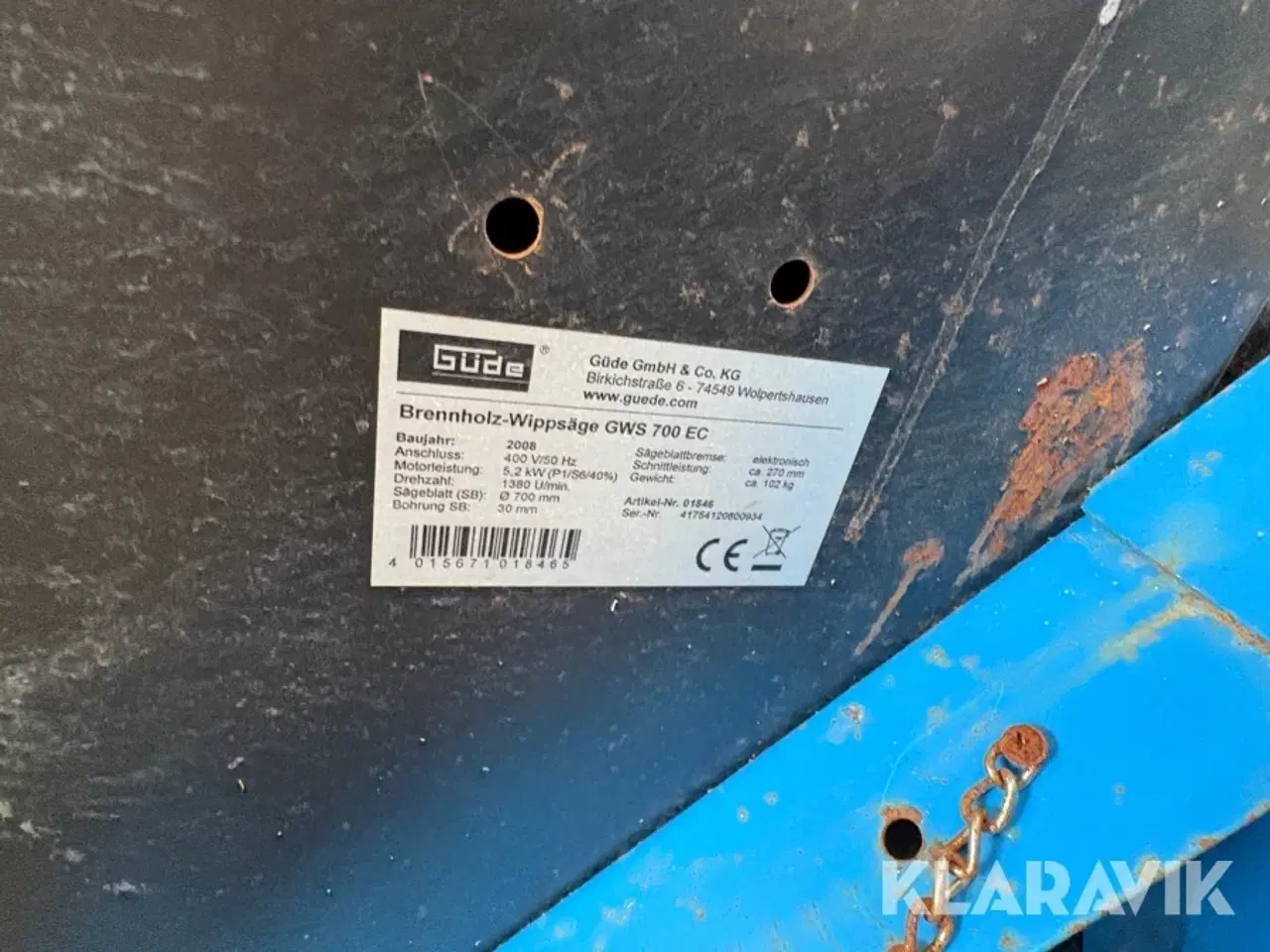 Billede 5 - Rundsav Güde GWS700 EC