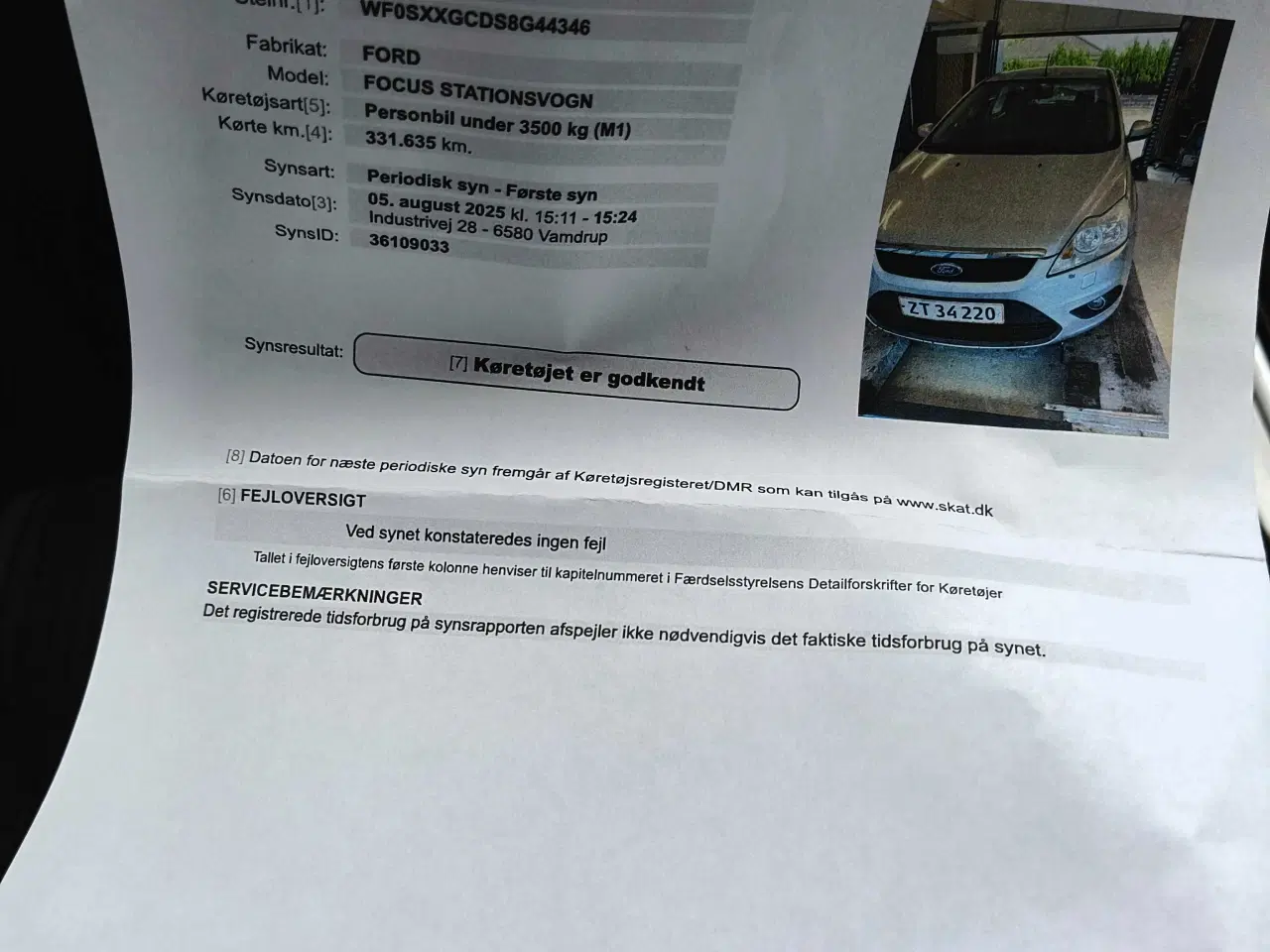 Billede 2 - Ford Focus nysynet med plader 