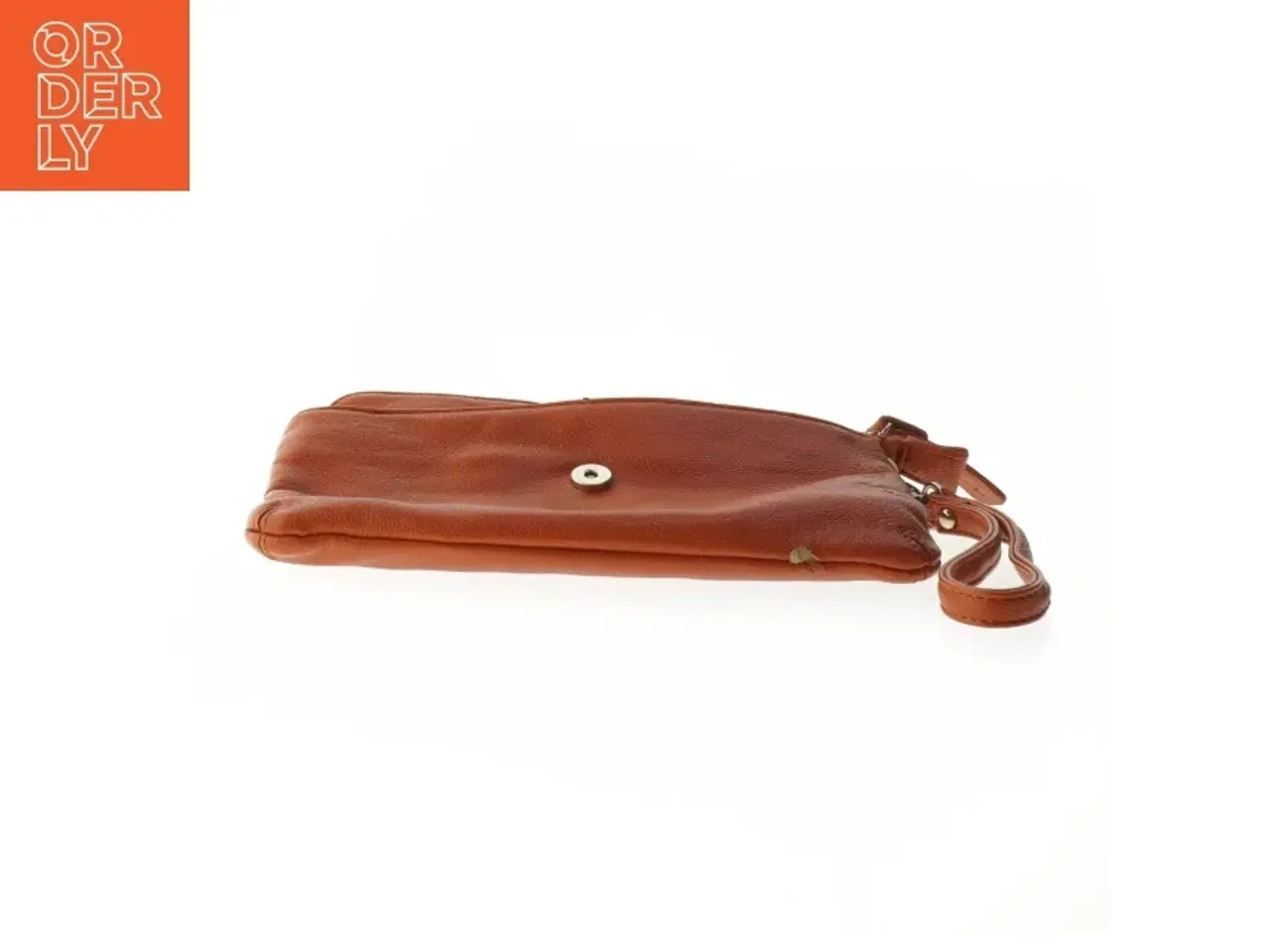 Billede 6 - Orange clutch i læder fra Puccini (str. 15x23x1 cm)