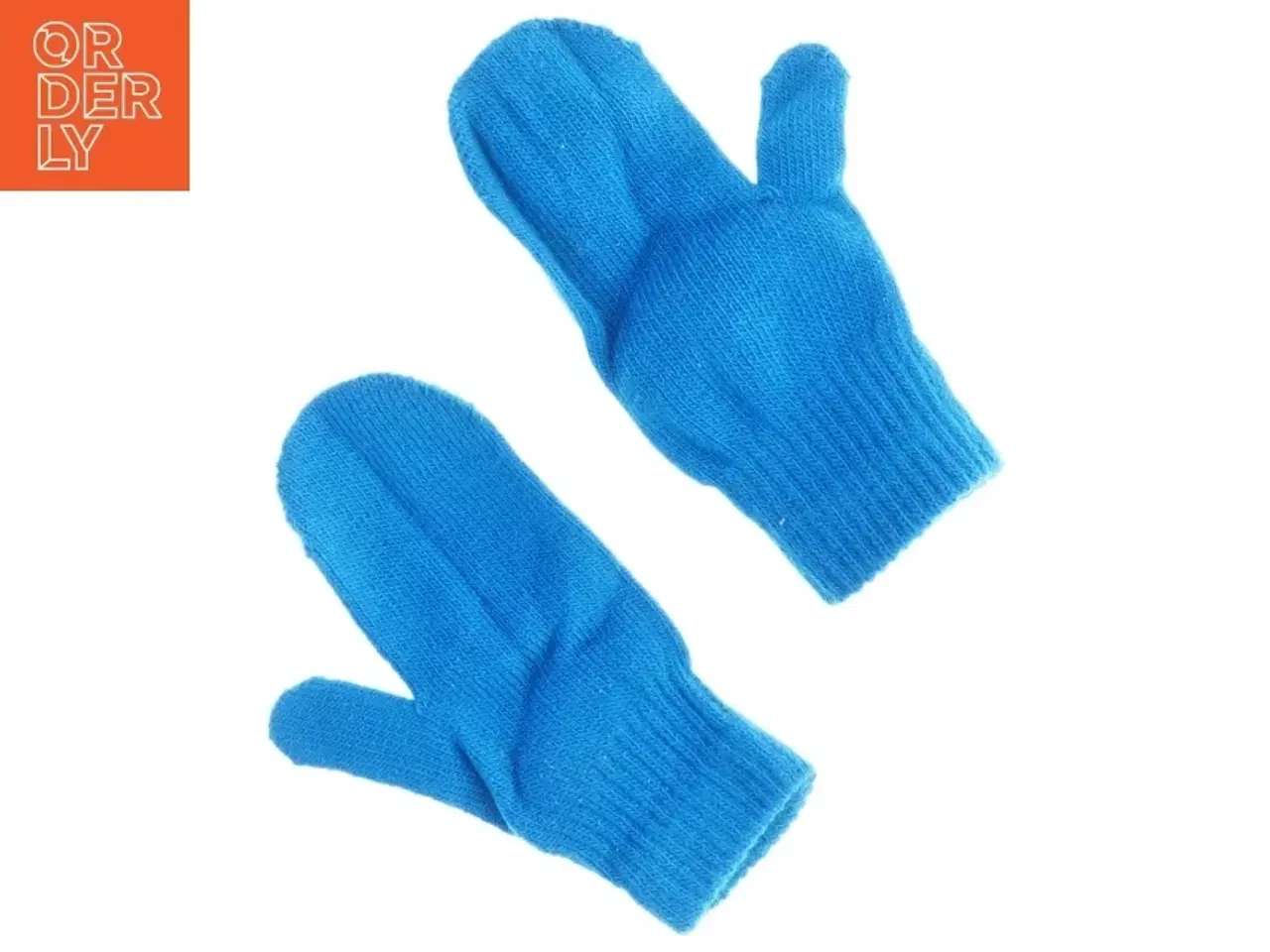 Billede 1 - Strikkede blå vanter (str. 14 cm)