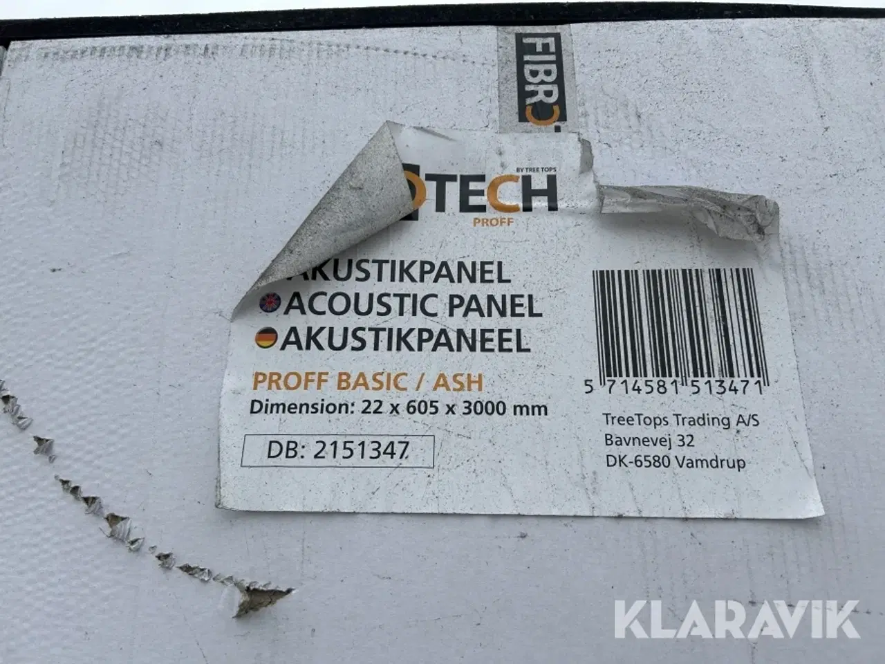 Billede 2 - Akustikpaneler Fibrotech Proff Ash 40 styk 3 meter