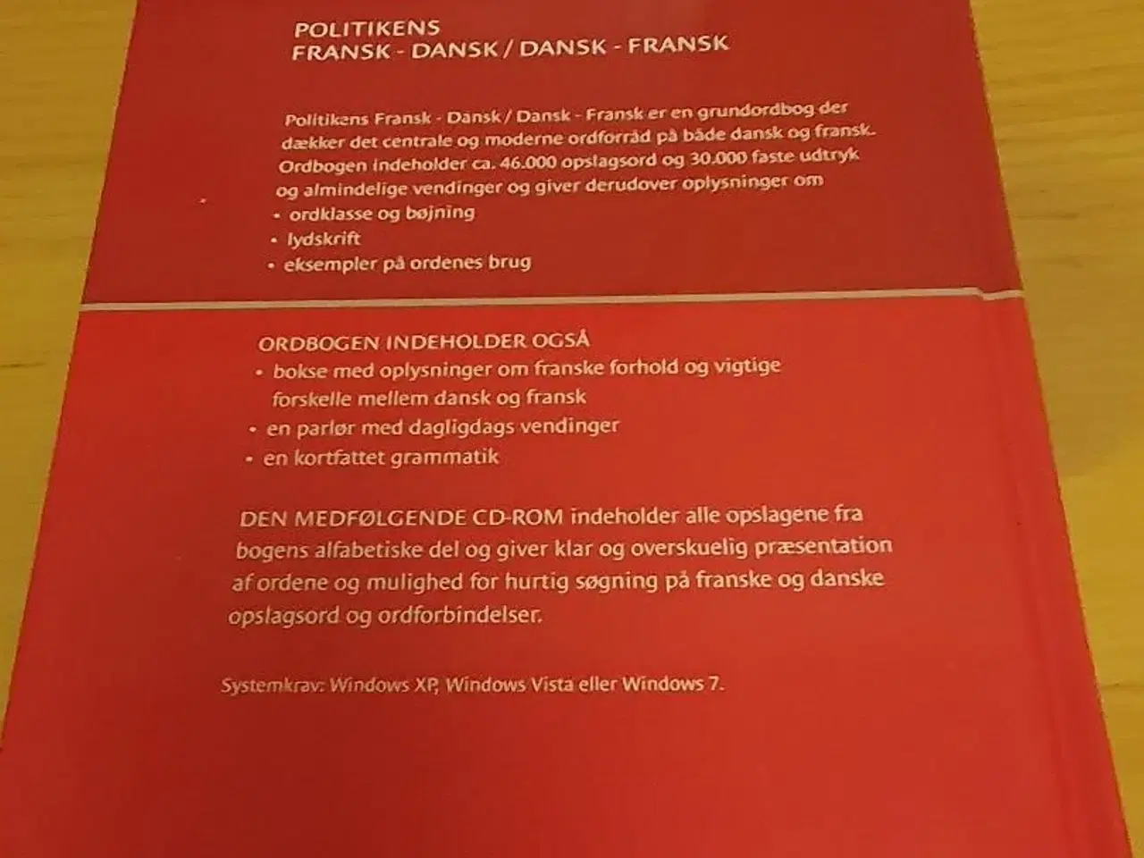 Billede 3 - Fransk-Dansk / Dansk-Fransk ordbog med CD