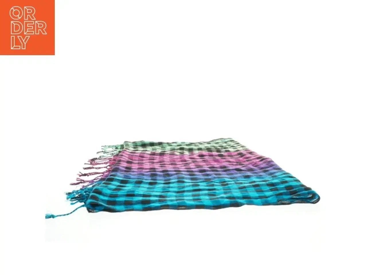 Billede 3 - Tørklæde med tern(str. 160x54 cm) (str. 160x54 cm)