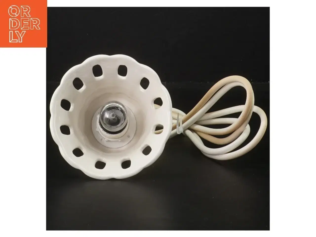 Billede 2 - Hængelampe i keramisk design (str. Ø 10,5 cm)