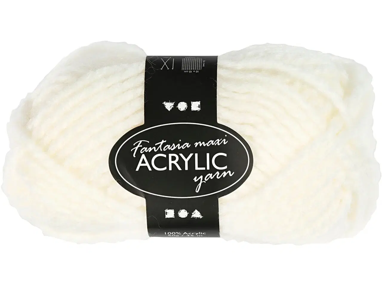 Billede 1 - Fantasia Polyacrylgarn 50g - Råhvid Maxi, 35m
