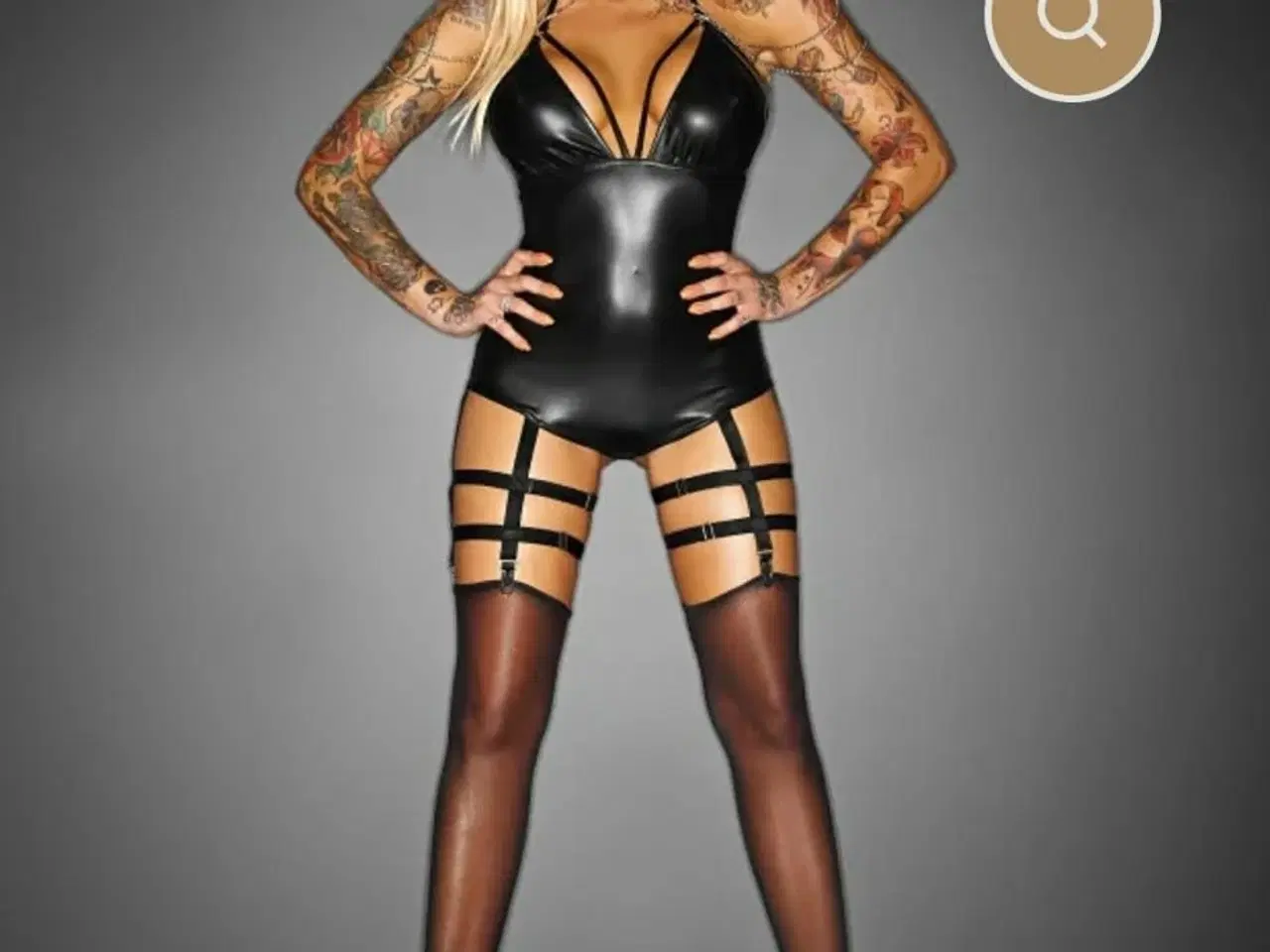 Billede 3 - sexy corsaige med strømpeholder og halsbånd 