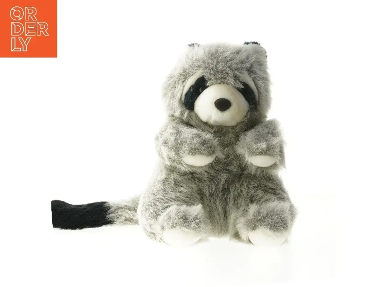 Billede 1 - Grå vaskebjørn bamse (str. 30 cm)