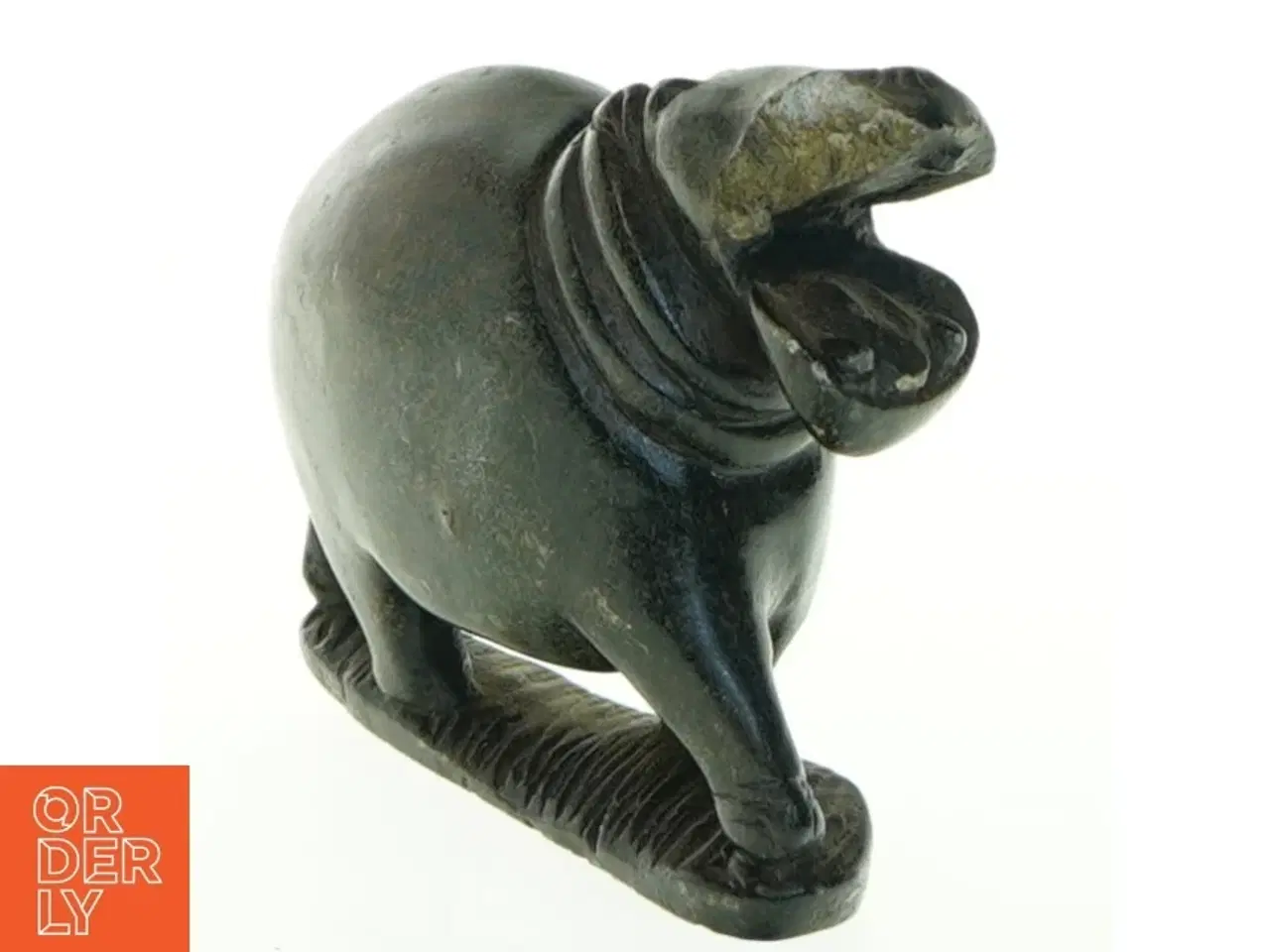 Billede 1 - Stenfigu af flodhest (str. 11x9,5 cm)