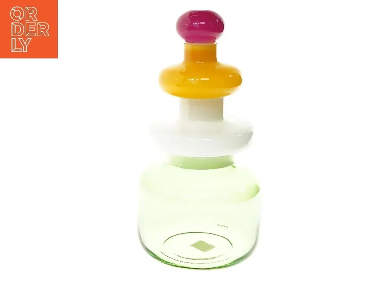 Billede 1 - Glasvase med farvet design fra Ponpon (str. 33 cm)