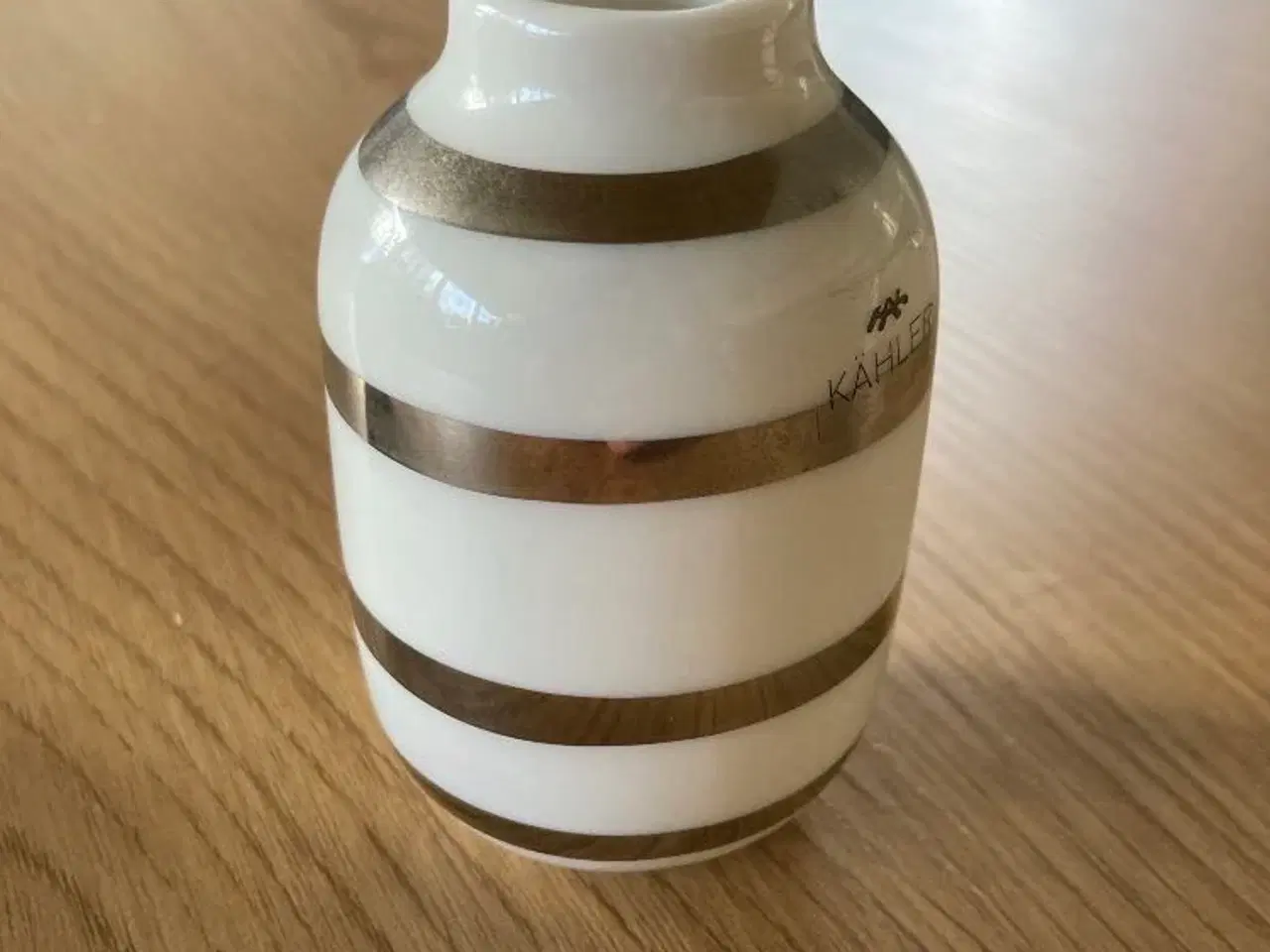 Billede 3 - Kähler Omaggio mini-vaser – sølvstribet (3 stk.)