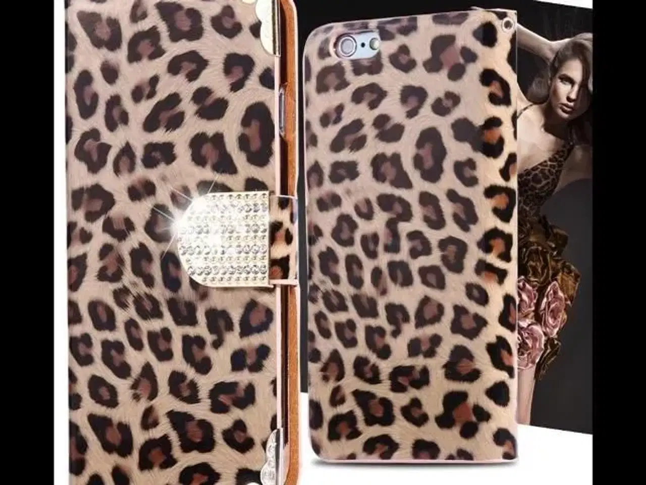 Billede 7 - Leopard flip cover iPhone 5 6 6s SE 2020 7 8 7+ 8+