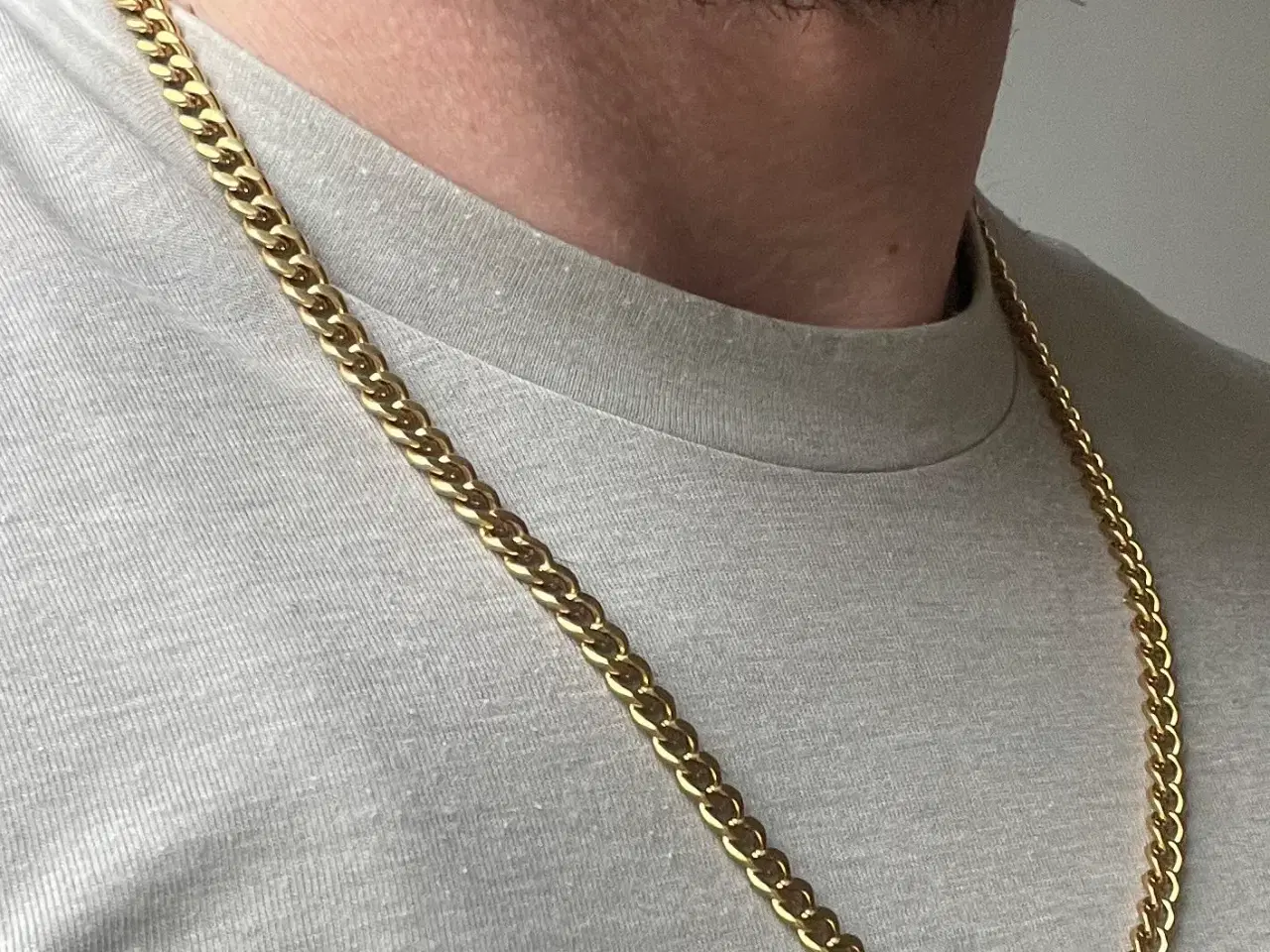 Billede 5 - 6mm 14kt goldfilled panserkæde med kasselås