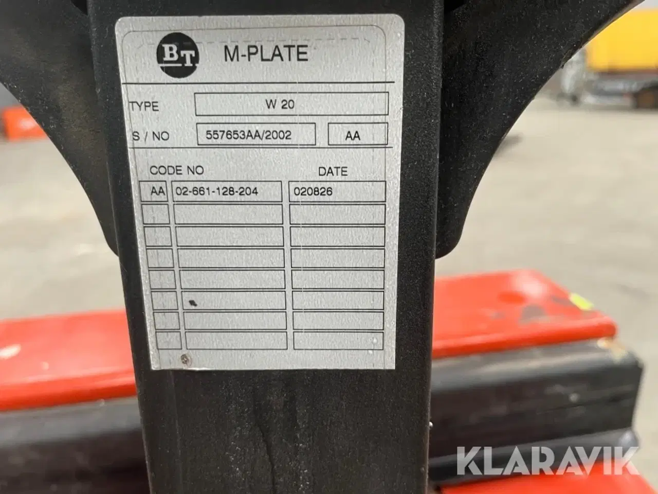 Billede 7 - El pallevogn BT W 20 med lange gafler