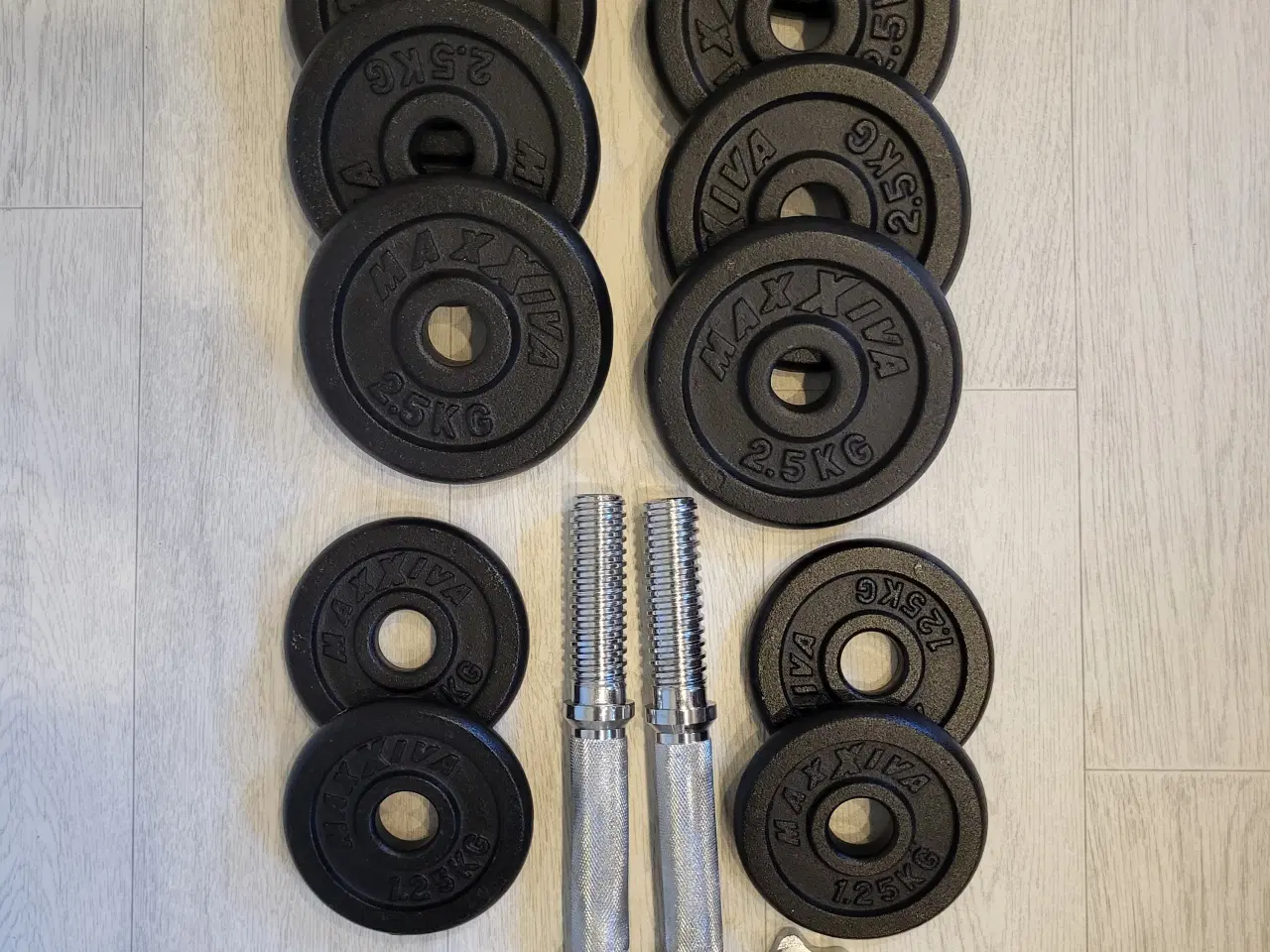 Billede 1 - Håndvægtsæt Støbejern 2x15 kg 