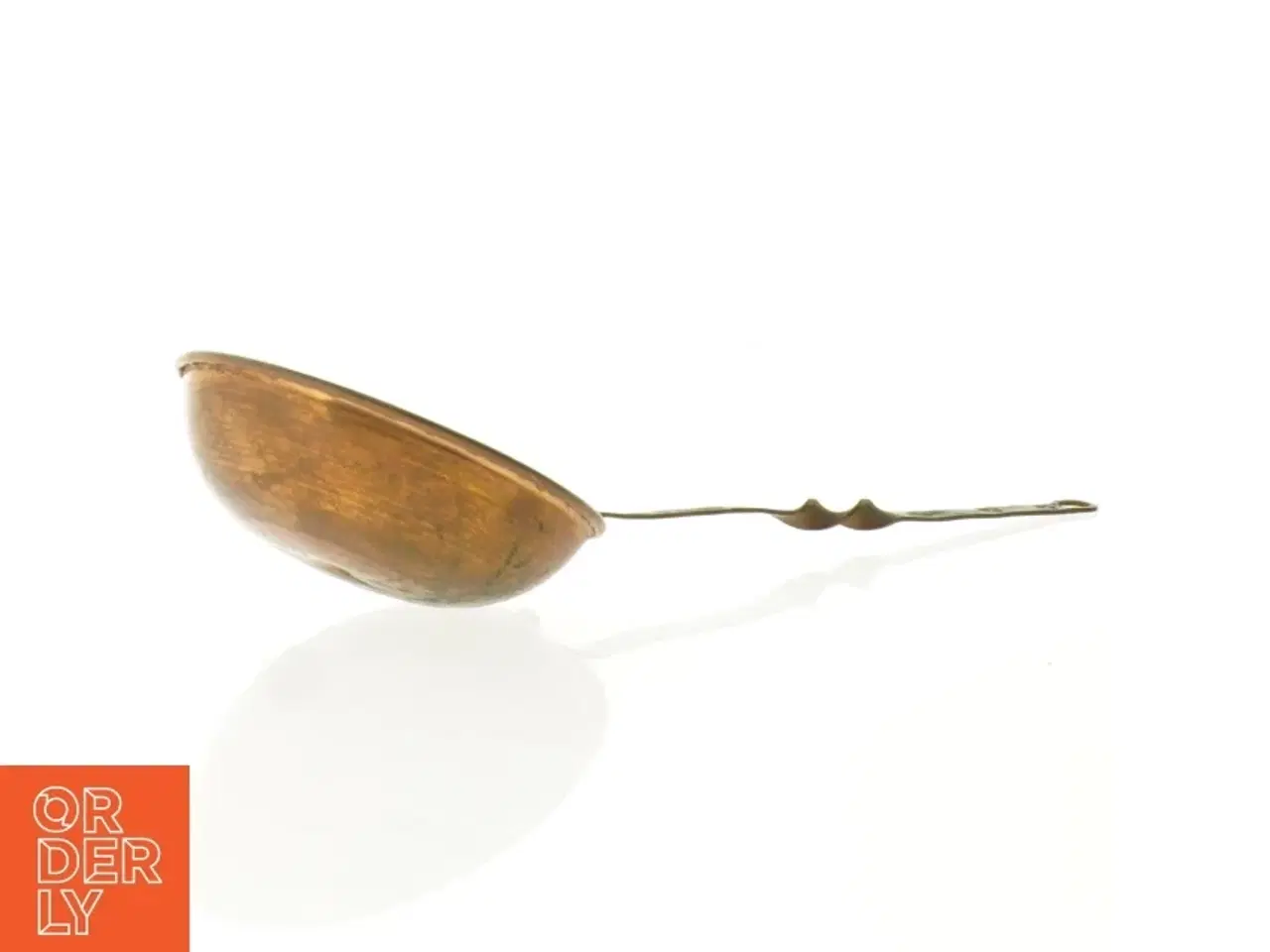 Billede 4 - Vintage kobber ske øse med snoet messing håndtag(str. Ø 9 cm)