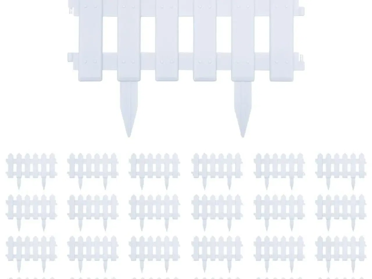 Billede 2 - Bedhegn 25 stk. 10 m PP hvid