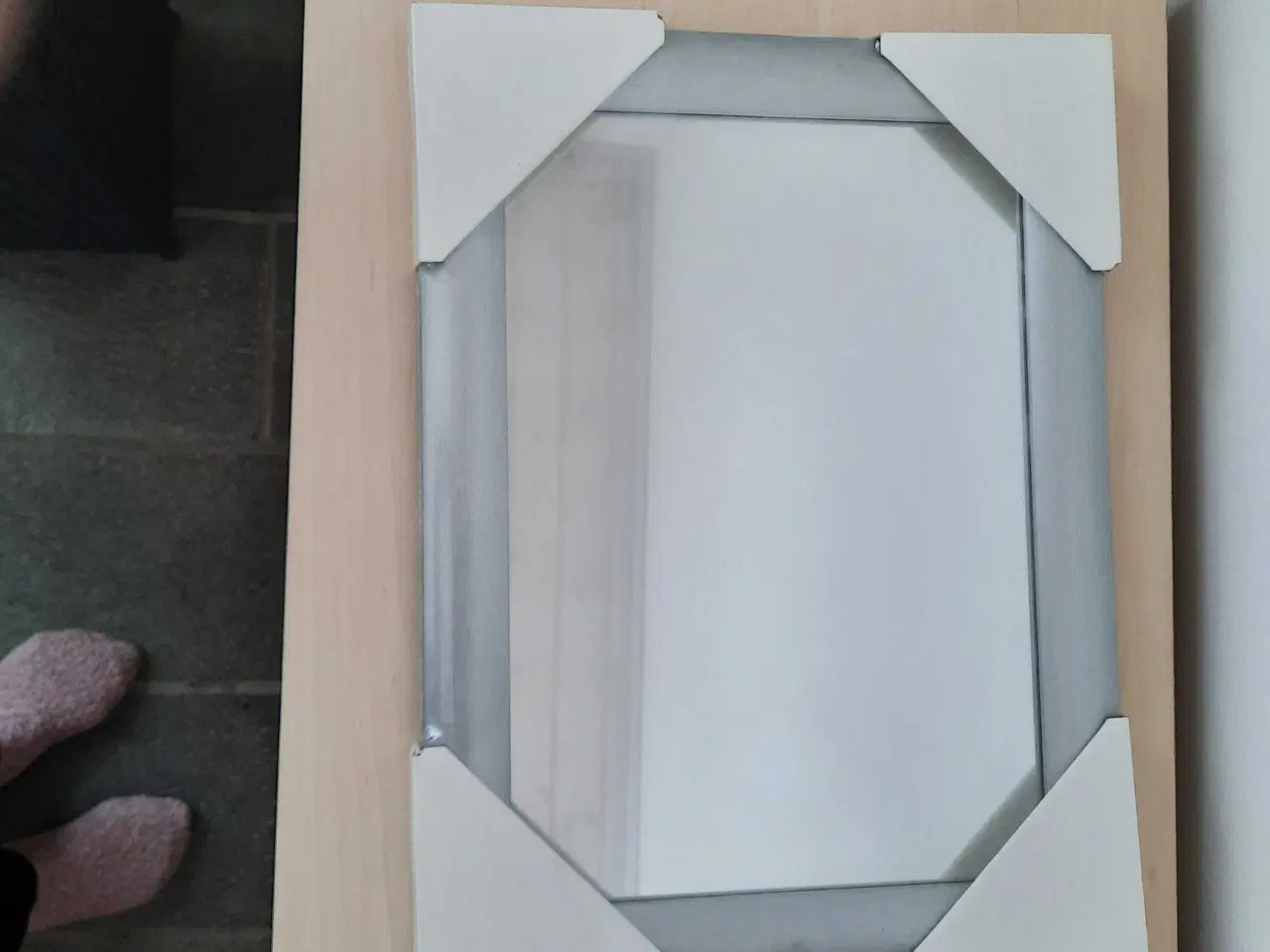 Billede 1 - Vægspejl med sølvramme 