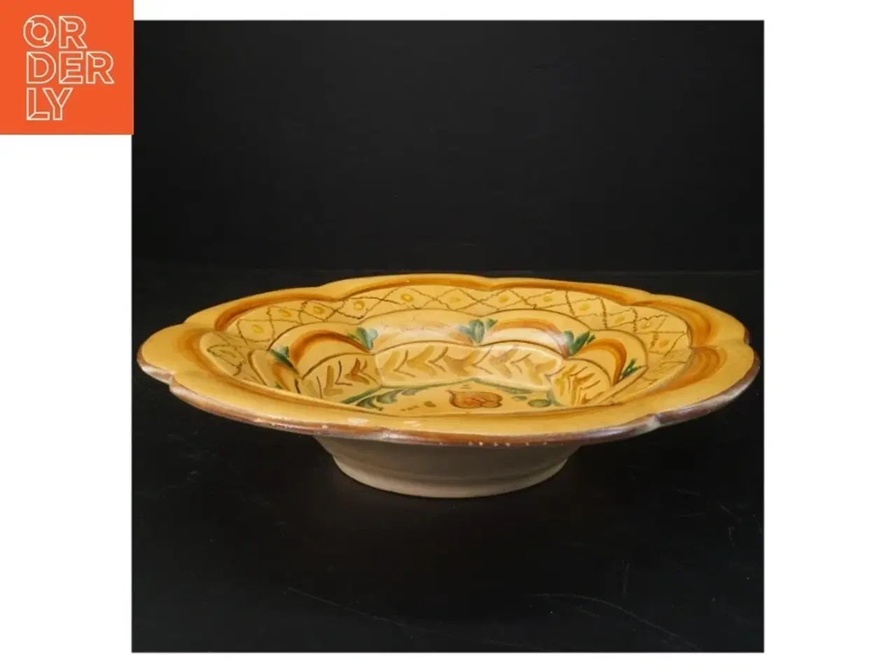 Billede 2 - Dekorativ skål med frugtmotiv (str. Ø 30 cm)