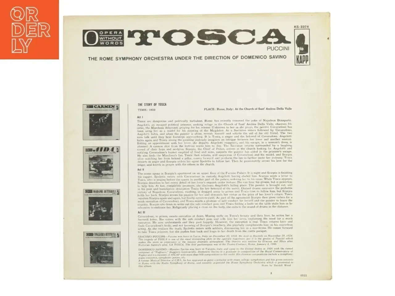 Billede 2 - Tosca af Puccini (LP)