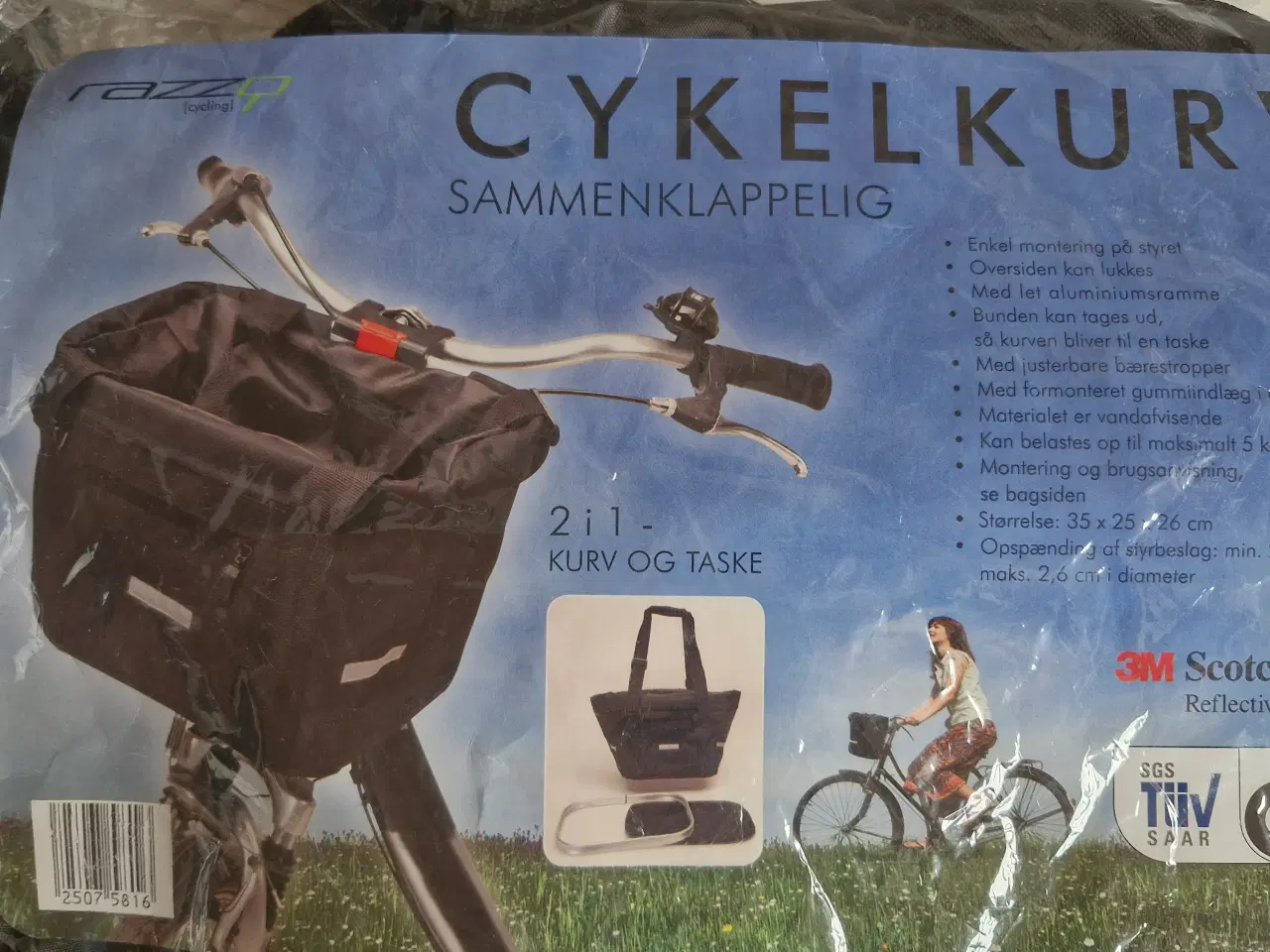 Billede 1 - Sammenklappelige cykelkurve / taske (2 stk.)