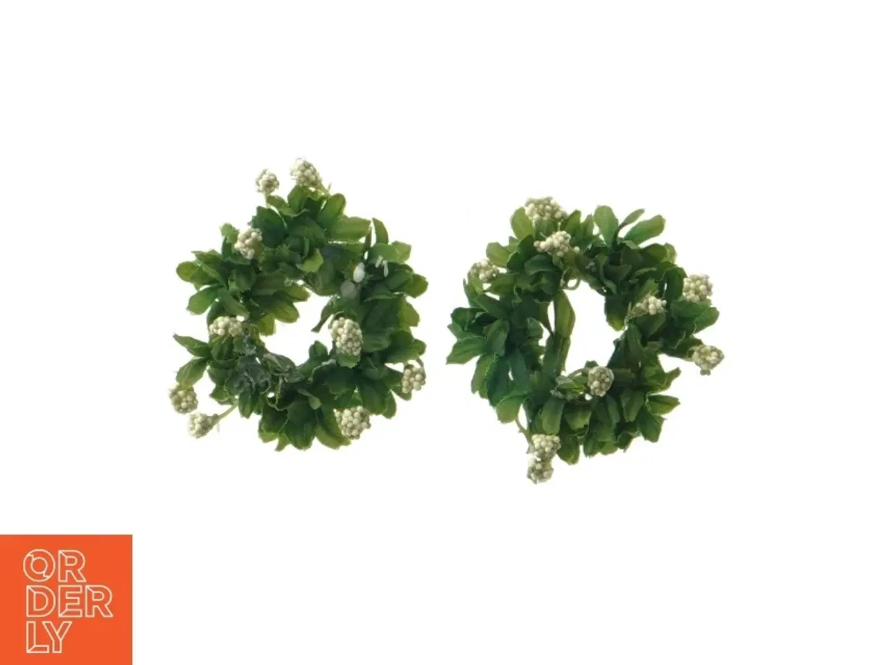 Billede 1 - Miniature grønne kranse (str. Ø 3 cm. 2 styk)