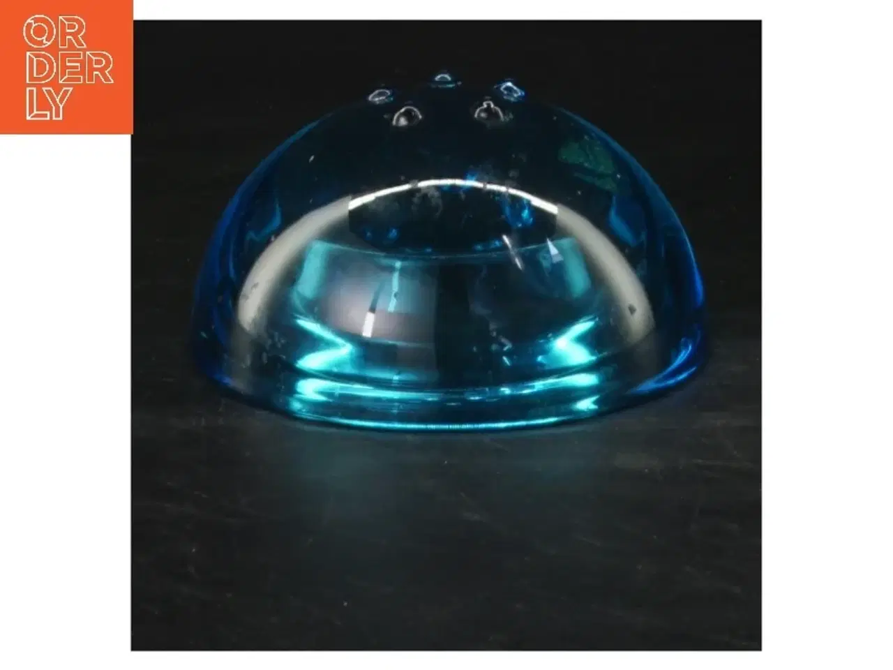 Billede 2 - Lysestage i blåt glas Annaleena Hakatie (str. Ø 9x5 cm)