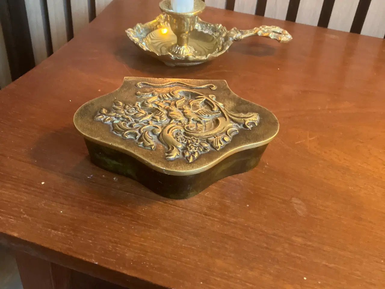 Billede 1 - Antik bronze smykkeskrin