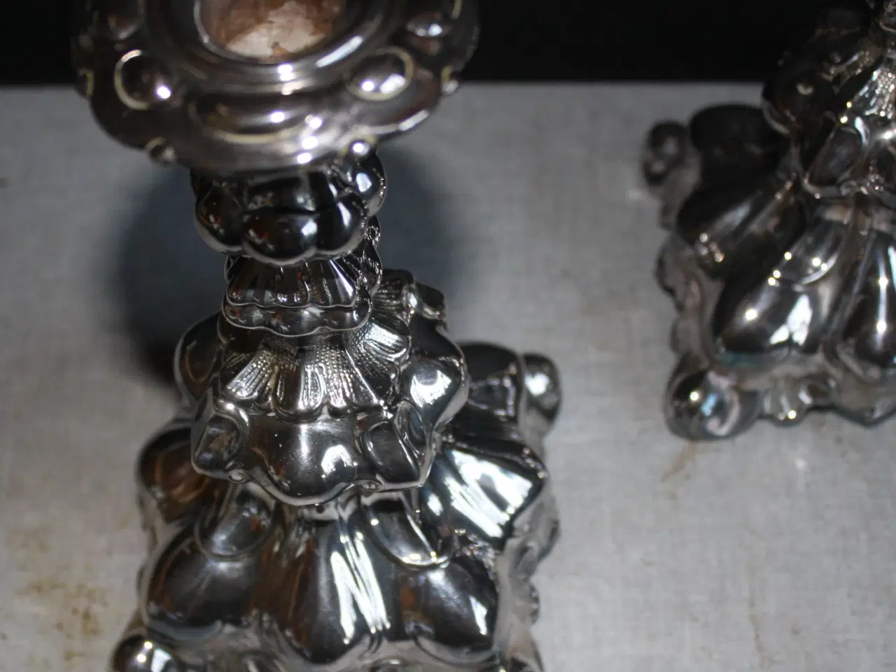 Billede 4 - 2 lysestager af sølvplet