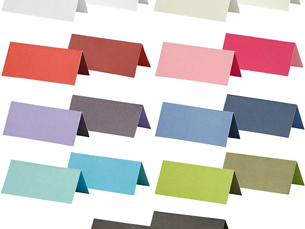 Billede 1 - Bordkort 9x4 cm - 30 stk. i Assorterede Farver