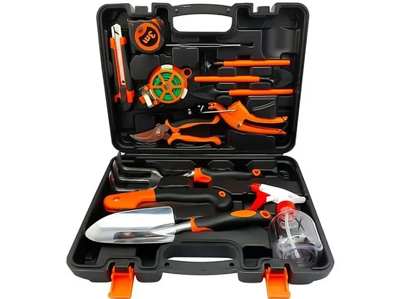 Billede 1 - Have værktøjssæt i praktisk kuffert.