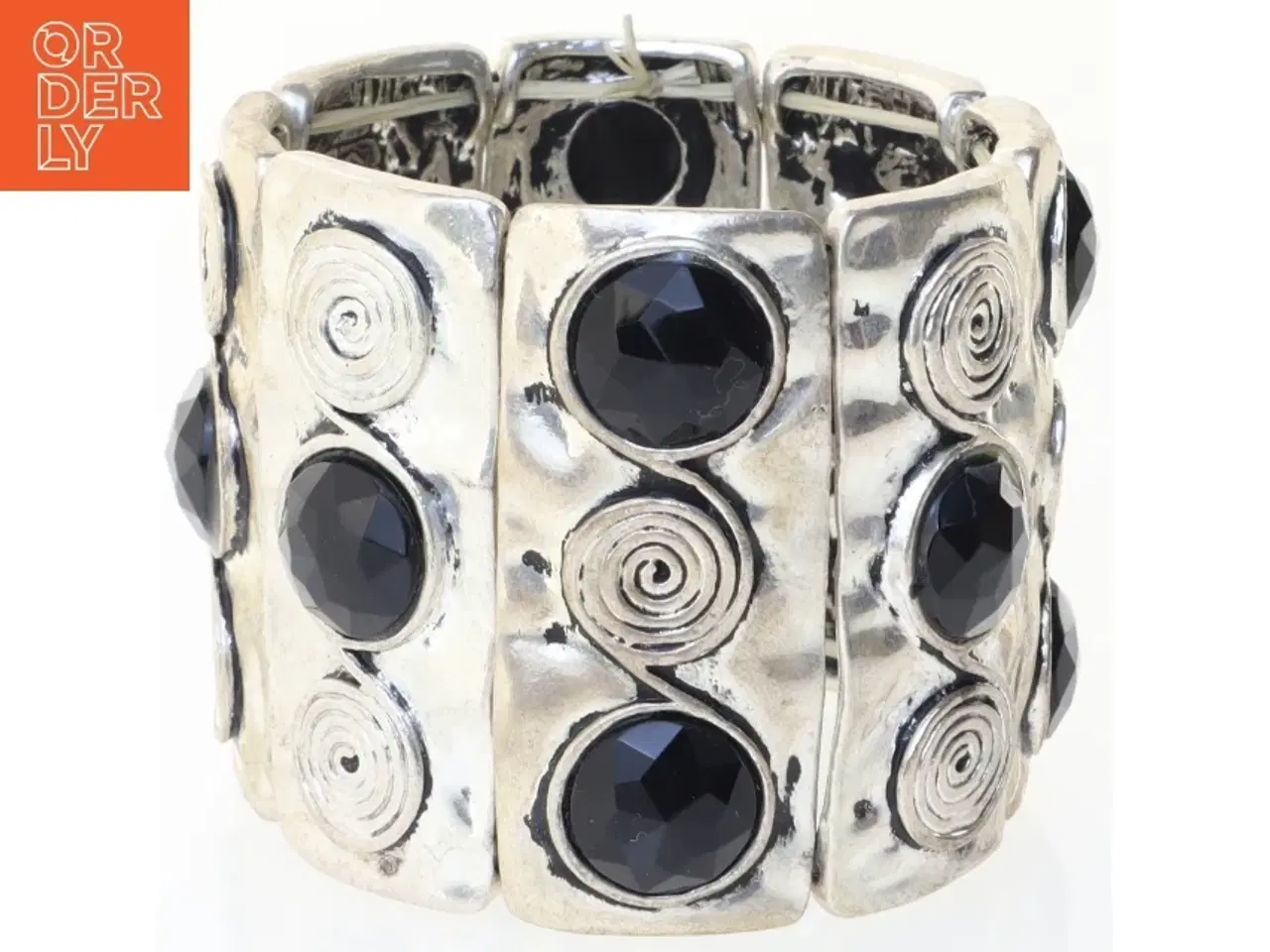 Billede 2 - Armbånd med sorte perler (str. Ø 6 cm)