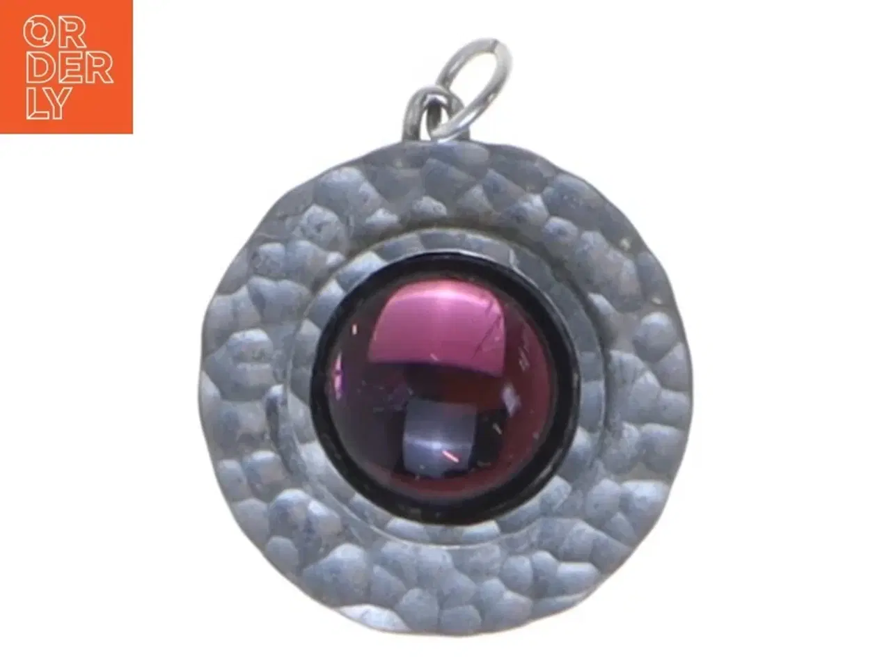 Billede 1 - Vintage vedhæng med lyslilla sten fra Bjørn H. Denmark (str. 3 cm)