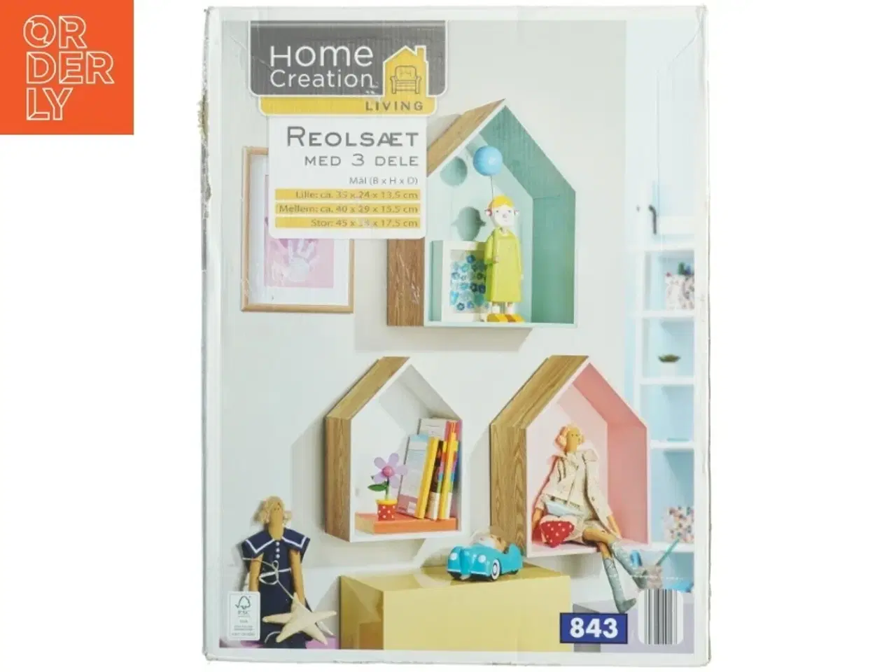 Billede 1 - Reolsæt med 3 dele fra Home Creation (str. 25 x 24 x 13,5 cm 40 x 29 x 15,5 cm 45 x 34 x 17,5 cm)