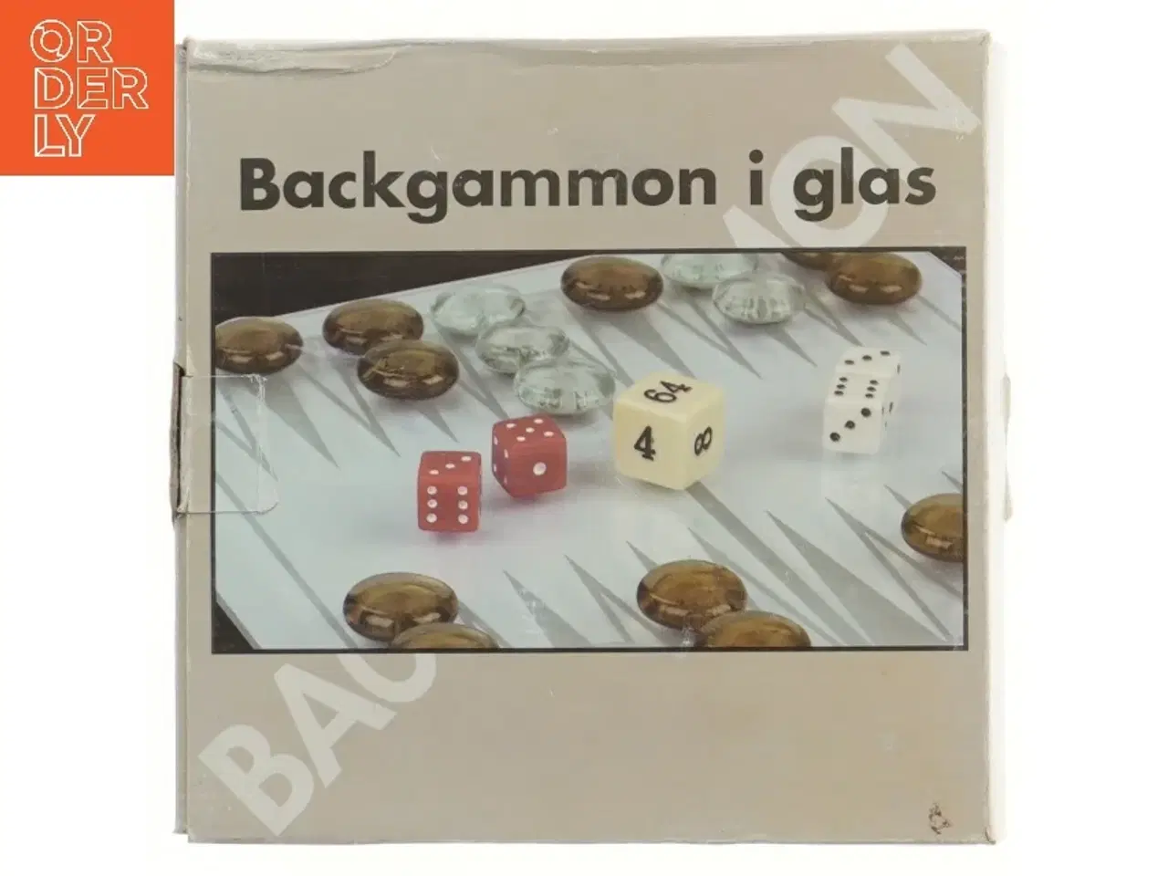 Billede 1 - Backgammon spil i glas (str. 20x20 cm)