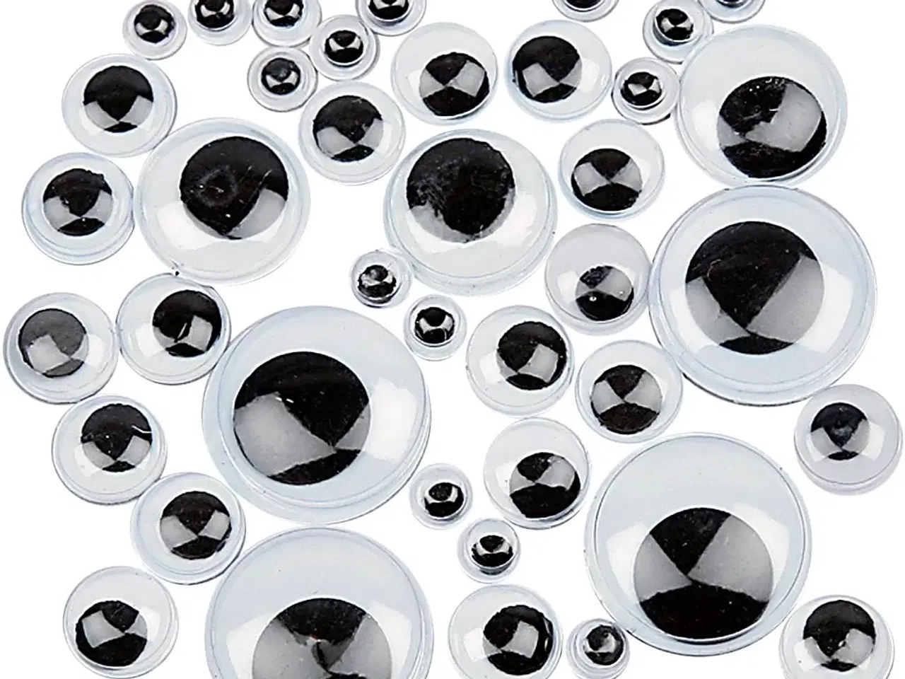 Billede 1 - Selvklæbende rulleøjne, 6-20 mm, 1100 stk.