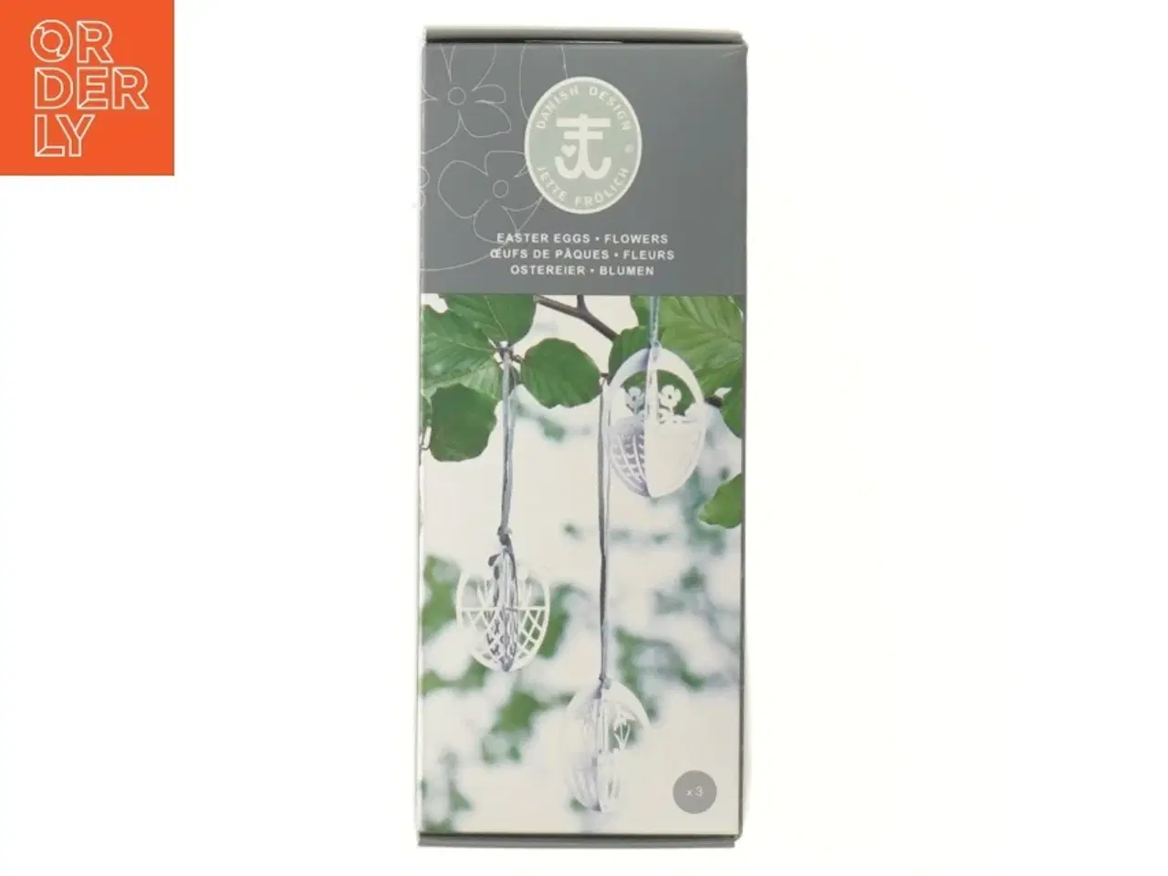 Billede 1 - Påskeæg med blomstermotiv fra Jette Frlich (str. 3 stk 6 cm)