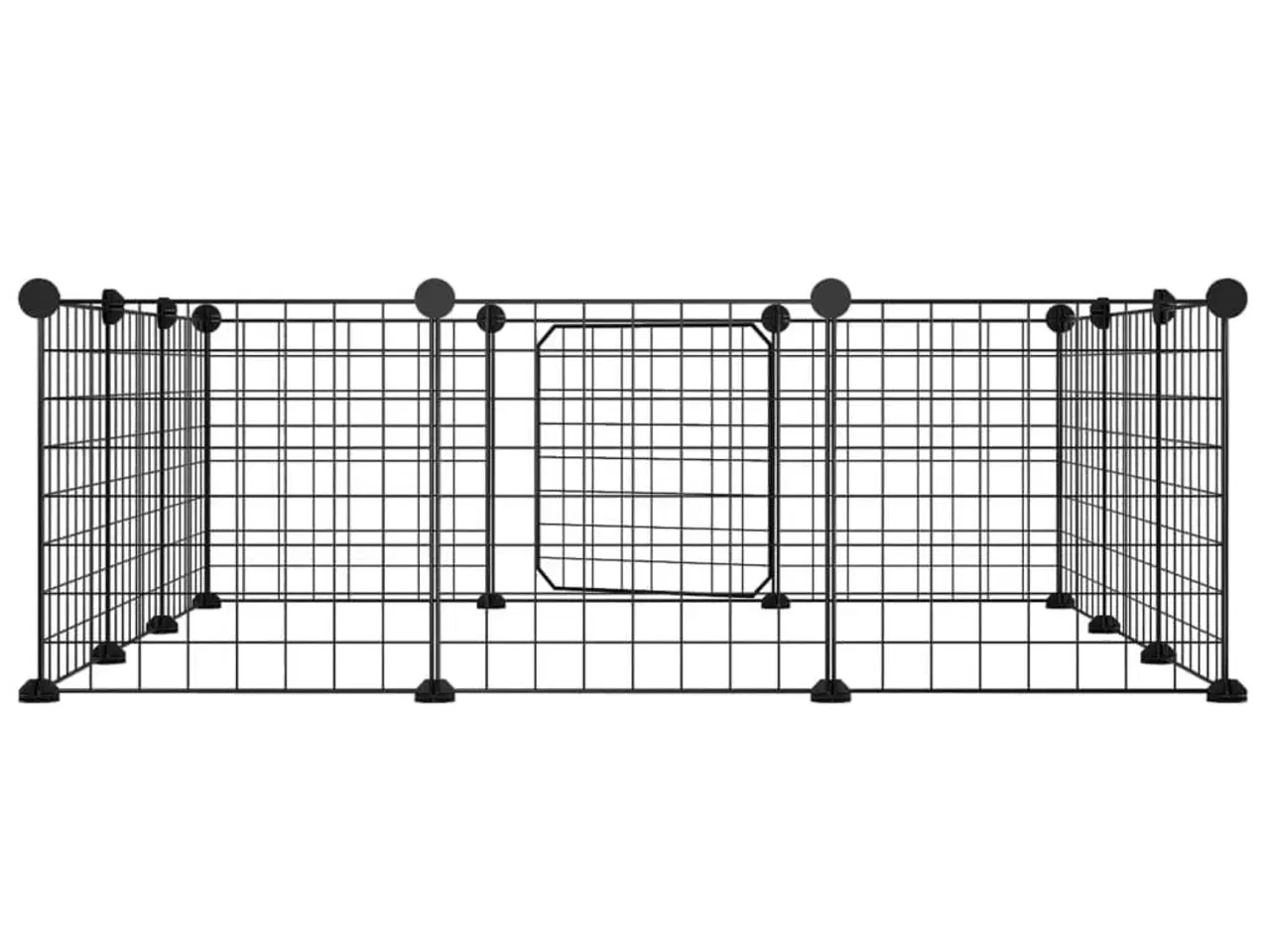 Billede 5 - 12-panels kæledyrsindhegning med låge 35x35 cm stål sort