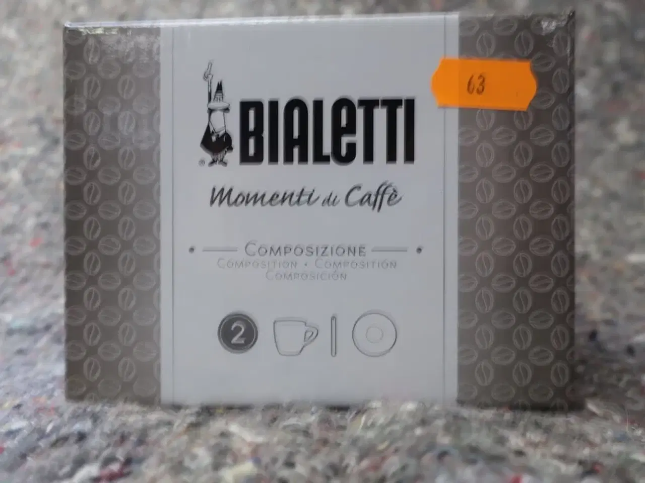 Billede 3 - 2 stk. BIALETTI ROMA Caffé porcelænskopper + underkopper