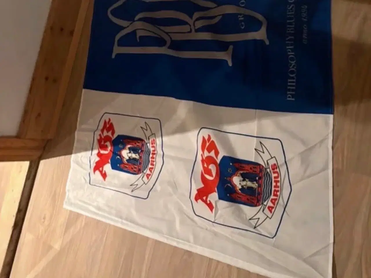 Billede 2 - AGF Aarhus flag hvid og blå