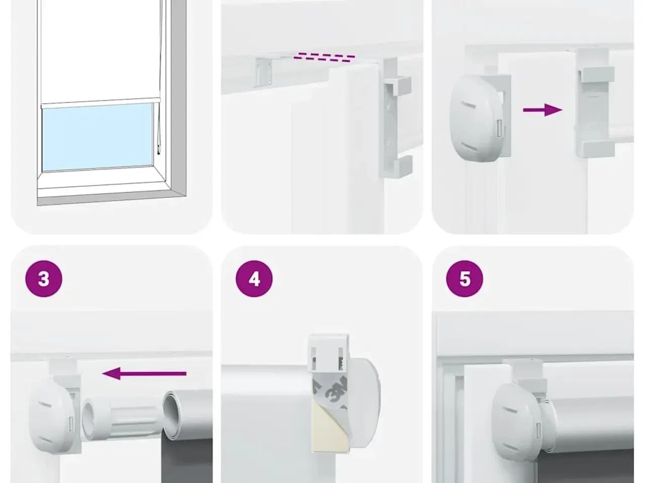 Billede 5 - Rullegardin mørklægning 115x175 cm stofbredde 110,7cm polyester