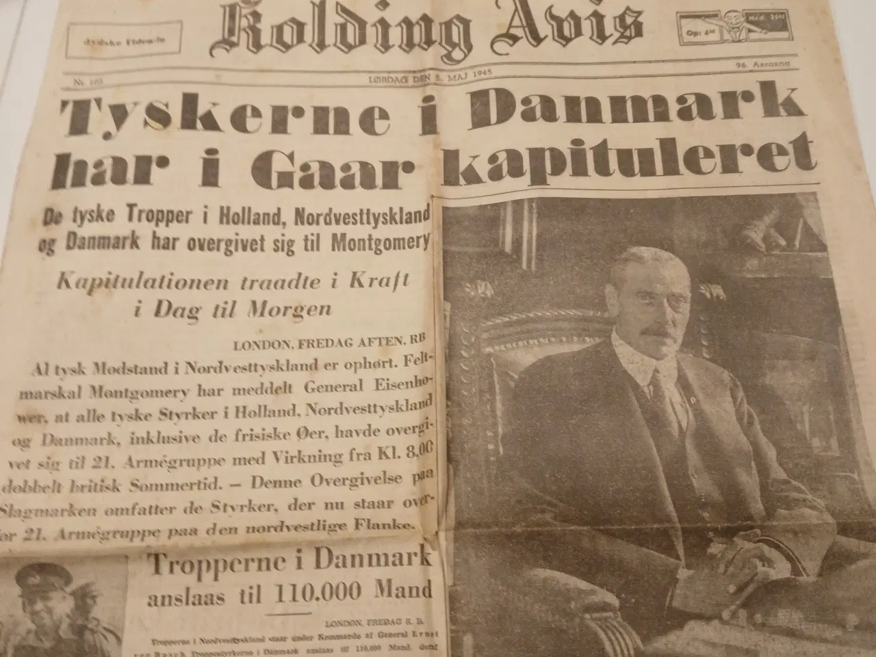 Billede 1 - Kolding Avis 5 maj 1945