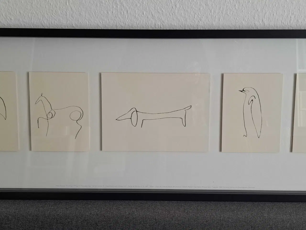 Billede 1 - Picasso tegninger i ramme