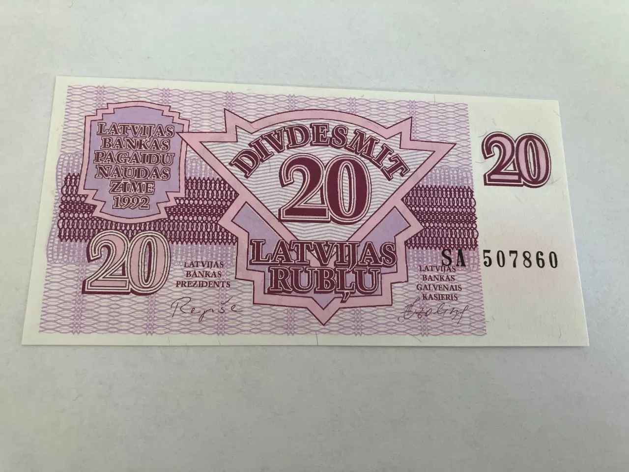 Billede 1 - 20 Rublu Latvia 1992