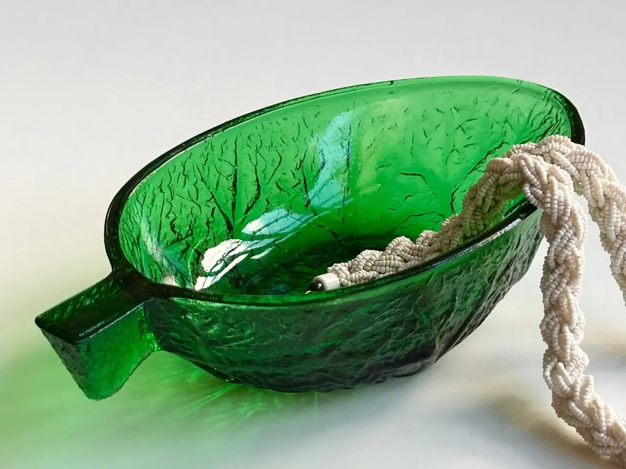 Billede 1 - Grøn glasskål