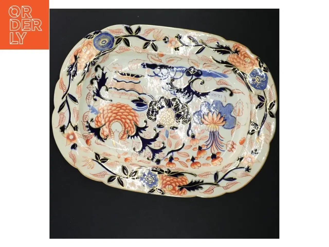 Billede 3 - Antikt japansk unikt Porcelænsfad (str. 36 x 27 cm)