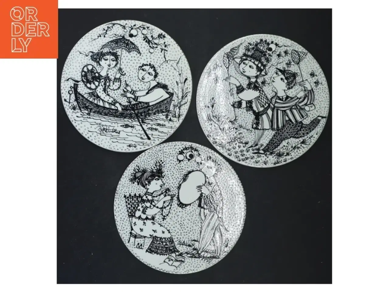 Billede 1 - Juli, august og september platter af Bjørn Wiinblad  (str. Ø 15 cm)