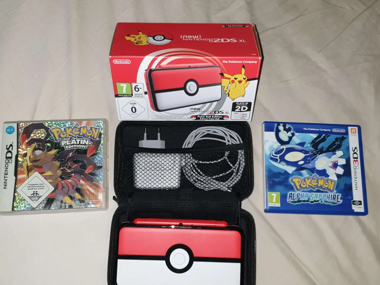 Billede 1 - Nintendo 2DS XL Pokémon inkl. case & spil