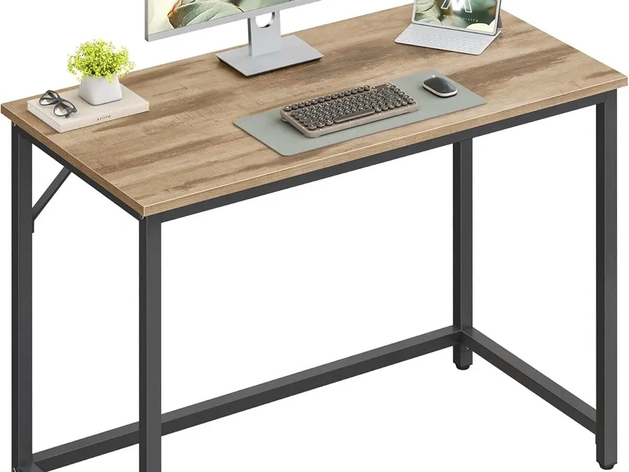 Billede 1 - Skrivebord computerbord 100 × 50 cm, kamelbrun/sort