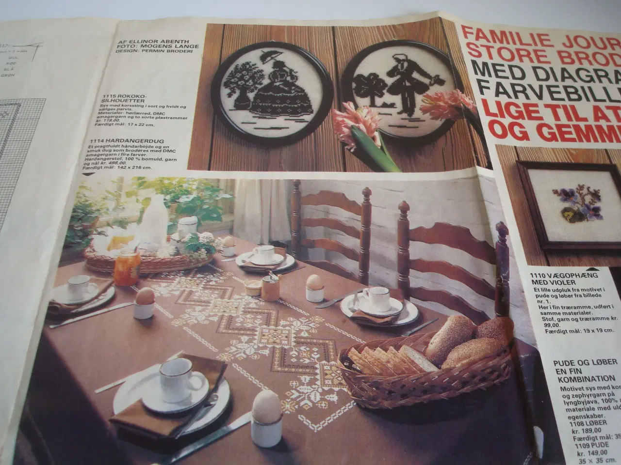 Billede 1 - Mønsterark fra Familie Journalen broderi