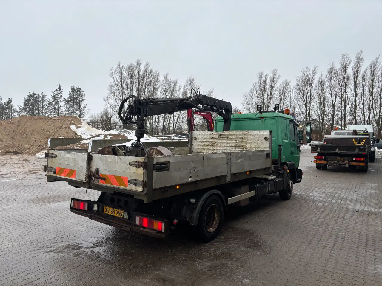 Billede 7 - Man Lastbil med kran og tiplad